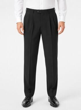 OPPOSUITS Mens Tuxedo Dress Pants 38 x 34 Black Pleated Slim Straight Leg NWOT